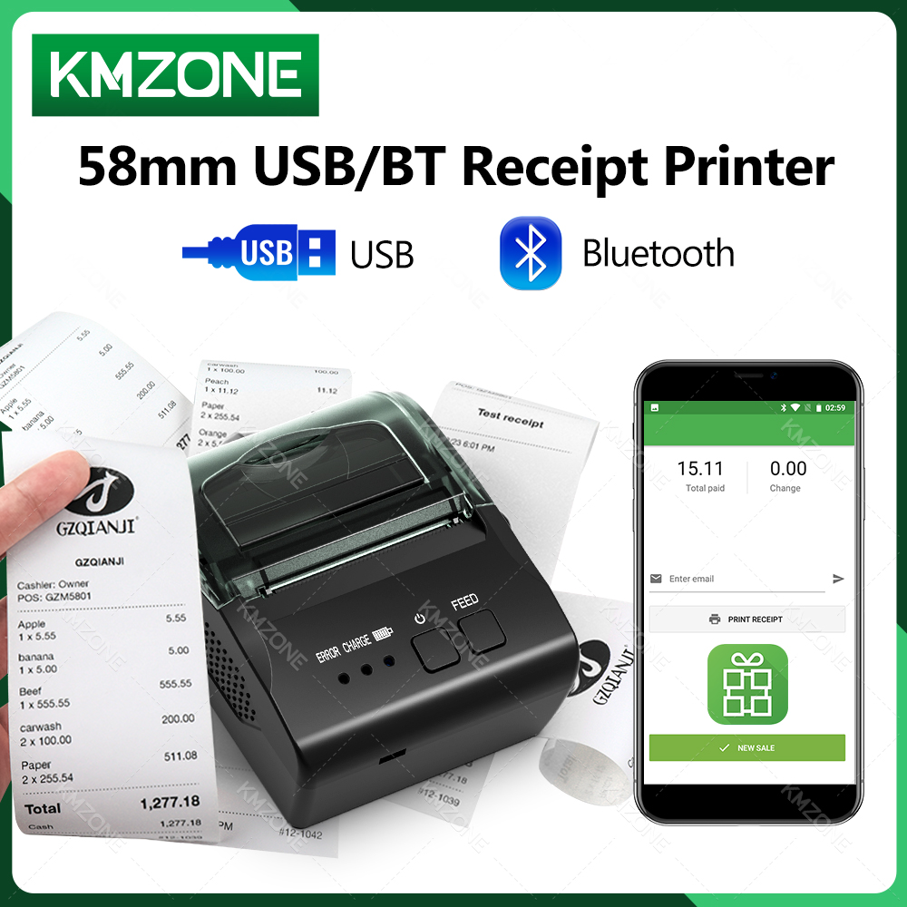 Commercial Book Printing Machines - POS Receipt Mobile Mini Printer Wireless