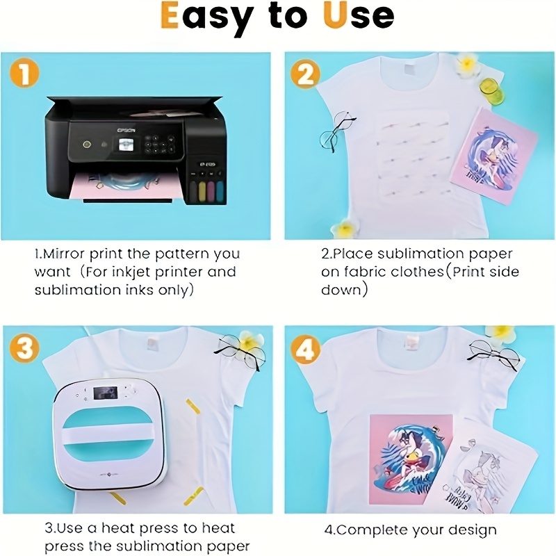 100 Sheets A4 Sublimation Pape - Commercial Fabric Printing Machine 评论和价格