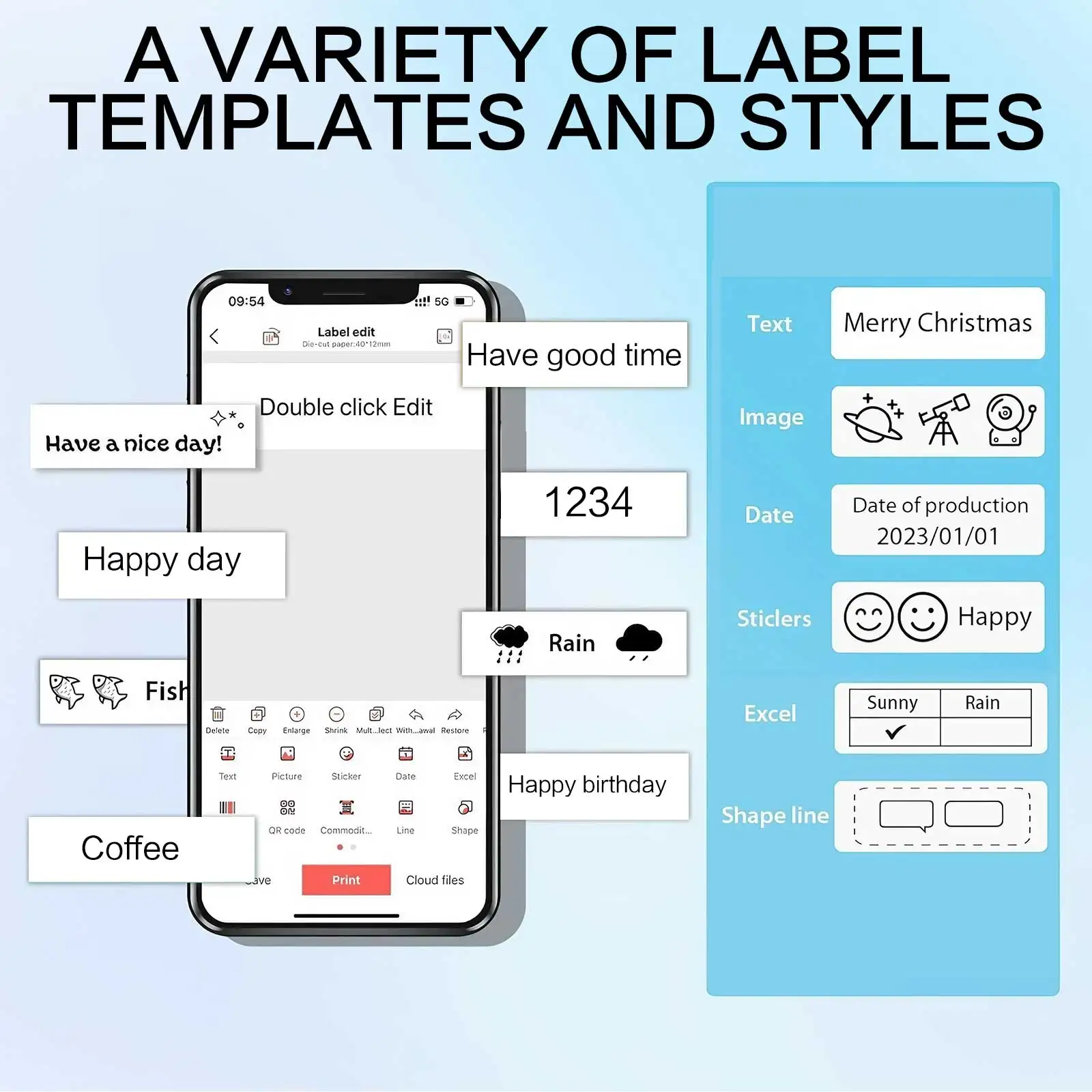 Portable Wireless Thermal Labe - Barcode Printer 评论和价格