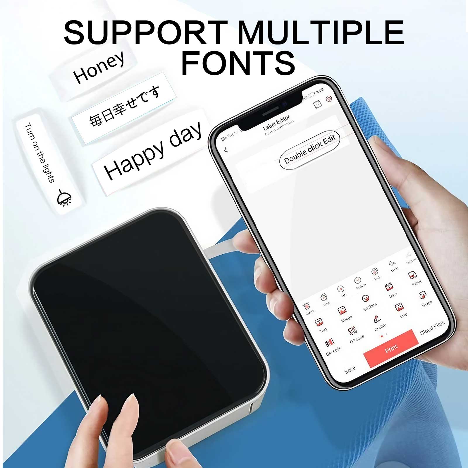 Portable Wireless Thermal Labe - Barcode Printer 评论和价格