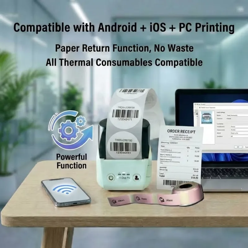 Mini 58mm Receipt Thermal Port - Barcode Printer 评论和价格